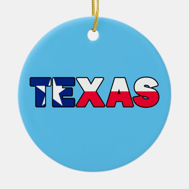 Ornamento De Cerâmica Texas (Frente)