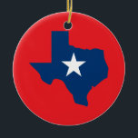Ornamento De Cerâmica Texas<br><div class="desc">Estado do Texas</div>