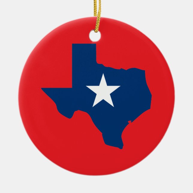 Ornamento De Cerâmica Texas (Frente)
