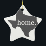 Ornamento De Cerâmica Texas<br><div class="desc">Deixado todos veja quanto os meios home a você!</div>