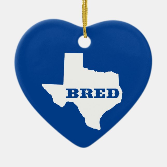 Ornamento De Cerâmica Texas Bred (Frente)