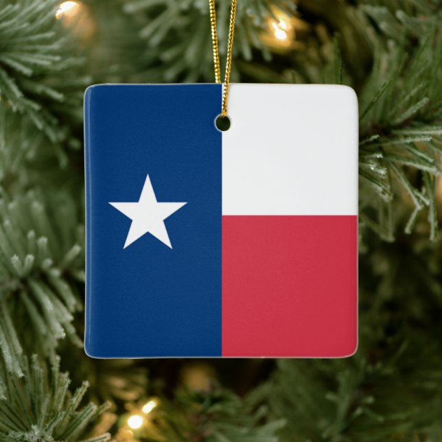 Ornamento De Cerâmica Texas Flag Ornament (Árvore)