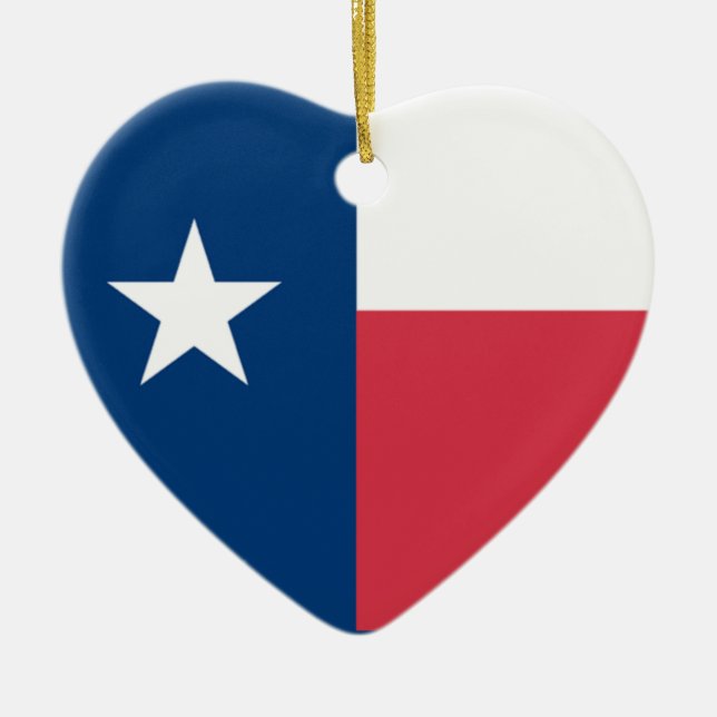 Ornamento De Cerâmica Texas Flag Ornament (Frente)