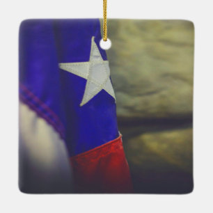 Ornamento De Cerâmica Texas Flag Rustic Lone Star State EUA