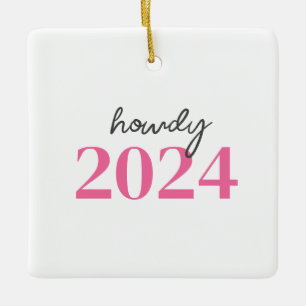 Ornamento De Cerâmica Texas Howdy