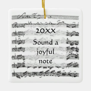 Ornamento De Cerâmica Texto alegre sadio do costume da série de Bach da