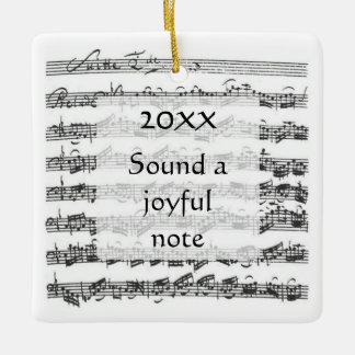 Ornamento De Cerâmica Texto alegre sadio do costume da série de Bach da