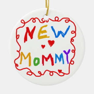Ornamento De Cerâmica Texto de Cores Primárias Novas Ofertas de Mamãe