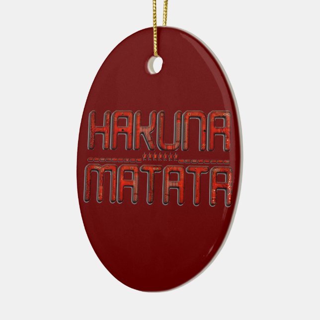 Ornamento De Cerâmica Texto Incrível e Impressionante de Matata Red Haku (Esquerda)
