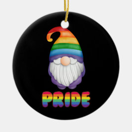 Ornamento De Cerâmica Texto Personalizado do Orgulho LGBTQ Correto