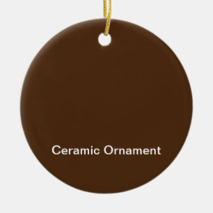 Ornamento De Cerâmica Texto personalizado mais recente da corLogotipo ce