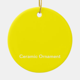 Ornamento De Cerâmica Texto personalizado mais recente da corLogotipo ce