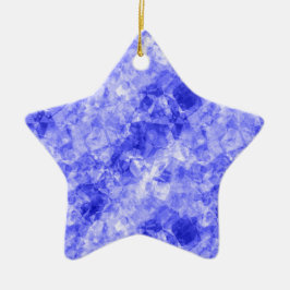 Ornamento De Cerâmica Textura Azul Crumplada