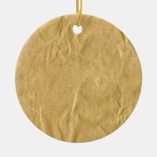 Ornamento De Cerâmica Textura de cartão amassada (Frente)