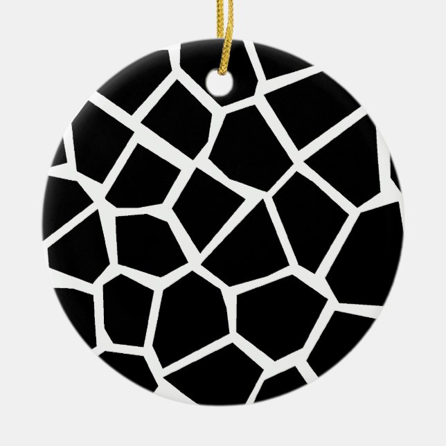 Ornamento De Cerâmica Textura Girafa (Frente)