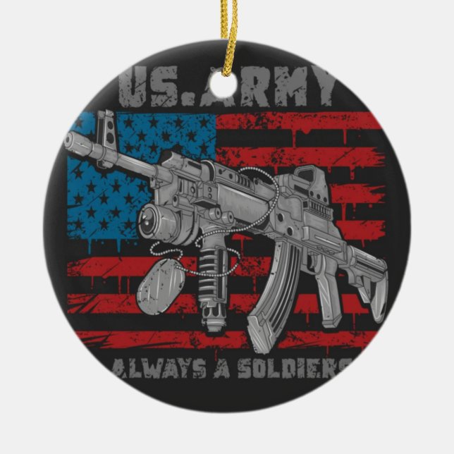 ORNAMENTO DE CERÂMICA THE AK47 MACHINE GUN (Frente)