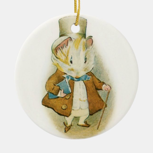 Ornamento De Cerâmica “The Amiable Guinea Pig” by Beatrix Potter (Frente)