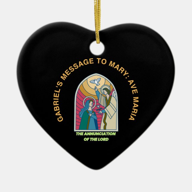 Ornamento De Cerâmica The Annunciation of the Lord (Frente)
