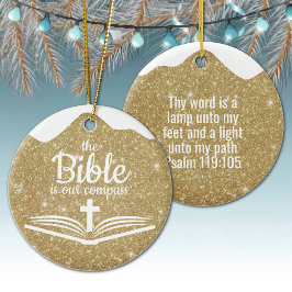 Ornamento De Cerâmica The Bible is our Compass Bible Verse Festive  ⛪️🎄