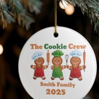 Ornamento De Cerâmica The cookie crew gingerbread