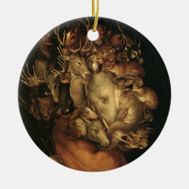 Ornamento De Cerâmica The Four Elements: Earth - Giuseppe Arcimboldo (Frente)