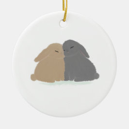 Ornamento De Cerâmica The Love Bunnies 