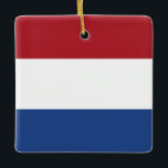 Ornamento De Cerâmica The Netherlands (Dutch) Flag<br><div class="desc">Customizable World Flag Products - Please feel free to add your own text.</div>