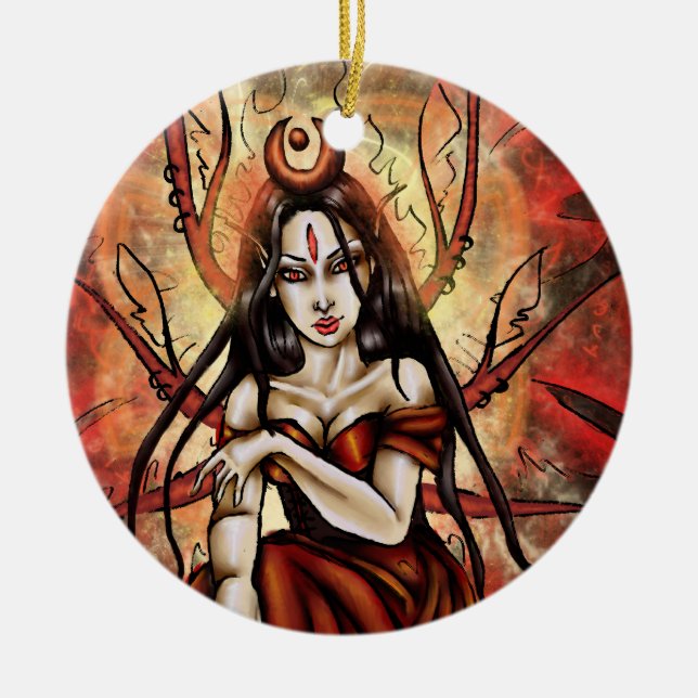 Ornamento De Cerâmica “The Red Queen” Maeve - Round Ornament (Frente)