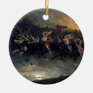 Ornamento De Cerâmica The Wild Hunt Of Odin De Peter Nicolai Arbo 1872