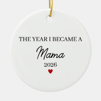 Ornamento De Cerâmica The Year I Became a Mama, First Time Mom