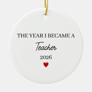 Ornamento De Cerâmica The Year I Became a Teacher