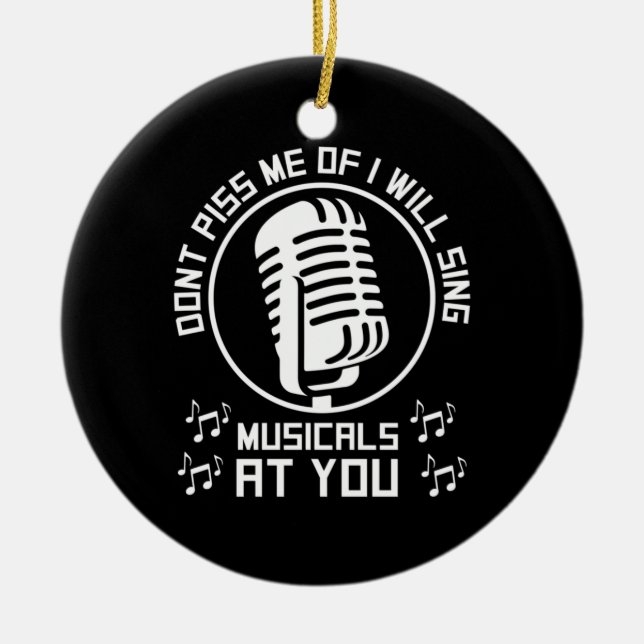 Ornamento De Cerâmica Theater Singer Broadway (Frente)