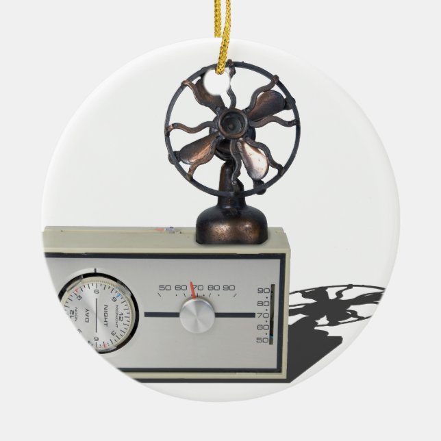 Ornamento De Cerâmica ThermostatHeaterFan052215 (Frente)