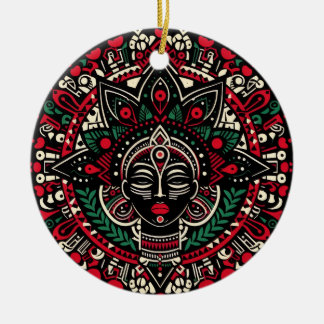 Ornamento De Cerâmica Theyyam Spirit Christmas Ornament