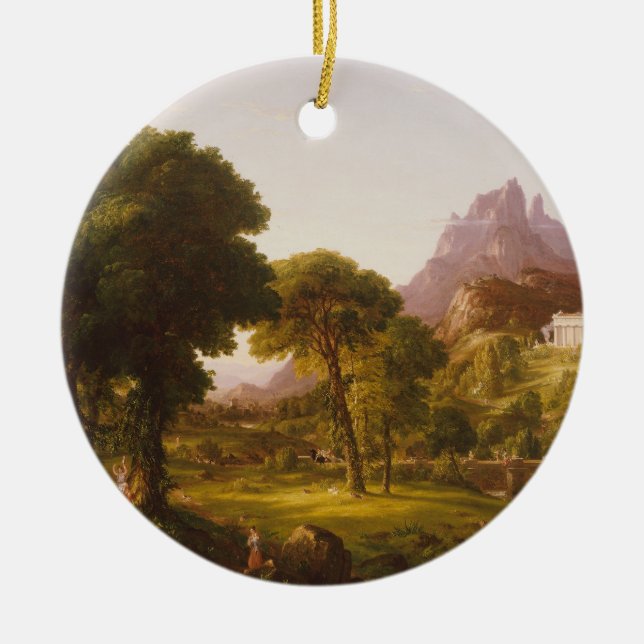 Ornamento De Cerâmica Thomas Cole Dream of Arcadia (Frente)