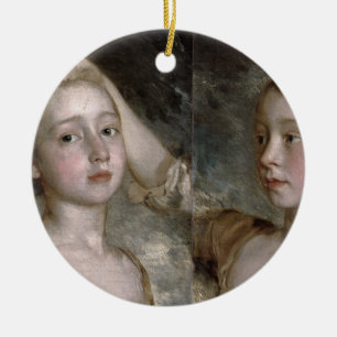 Ornamento De Cerâmica Thomas Gainsborough   as filhas Mary do pintor