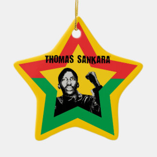 Ornamento De Cerâmica Thomas Sankara Burkina Fasso estrela Xmas alfaia