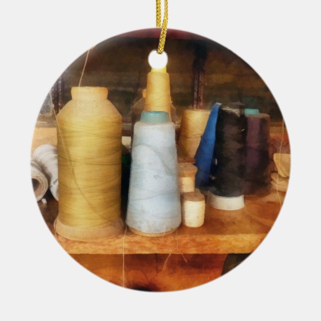 Ornamento De Cerâmica Thread de Tailor (Frente)