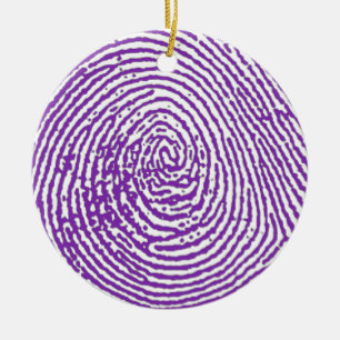Ornamento De Cerâmica thumbprint  IMPRESSÃO DIGITAL