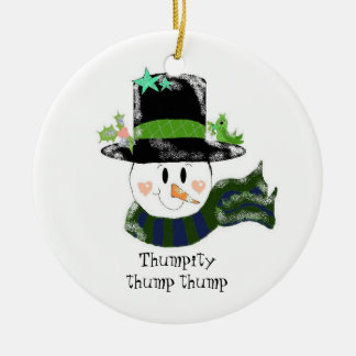Ornamento De Cerâmica Thumpity Thump Thump - Boneco de Neve