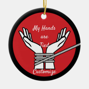 Ornamento De Cerâmica Thunder_Cove com Mãos