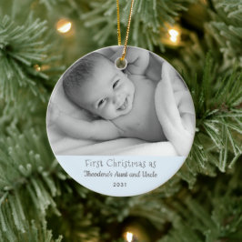 Ornamento De Cerâmica Tia nova presente de Natal de 1rua e tio de Sobrin