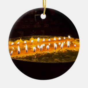 Ornamento De Cerâmica Tibete - Lâmpada de manteiga ritual