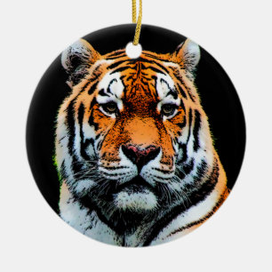 Ornamento De Cerâmica Tiger Eyes Inspiration