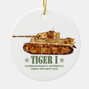 Ornamento De Cerâmica Tiger I Guerra Mundial 2 Panzer Alemão de Tanque P