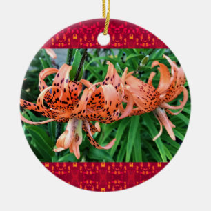 Ornamento De Cerâmica Tiger Lily Flower