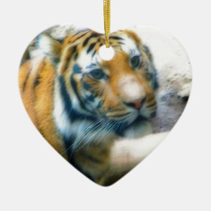 Ornamento De Cerâmica Tigre