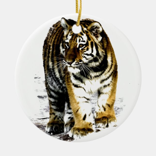 Ornamento De Cerâmica Tigre (Frente)