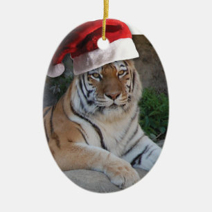 Ornamento De Cerâmica Tigre de Bengala Natal