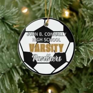 Ornamento De Cerâmica Time de Futebol Americano de Ensino Médio no Natal
